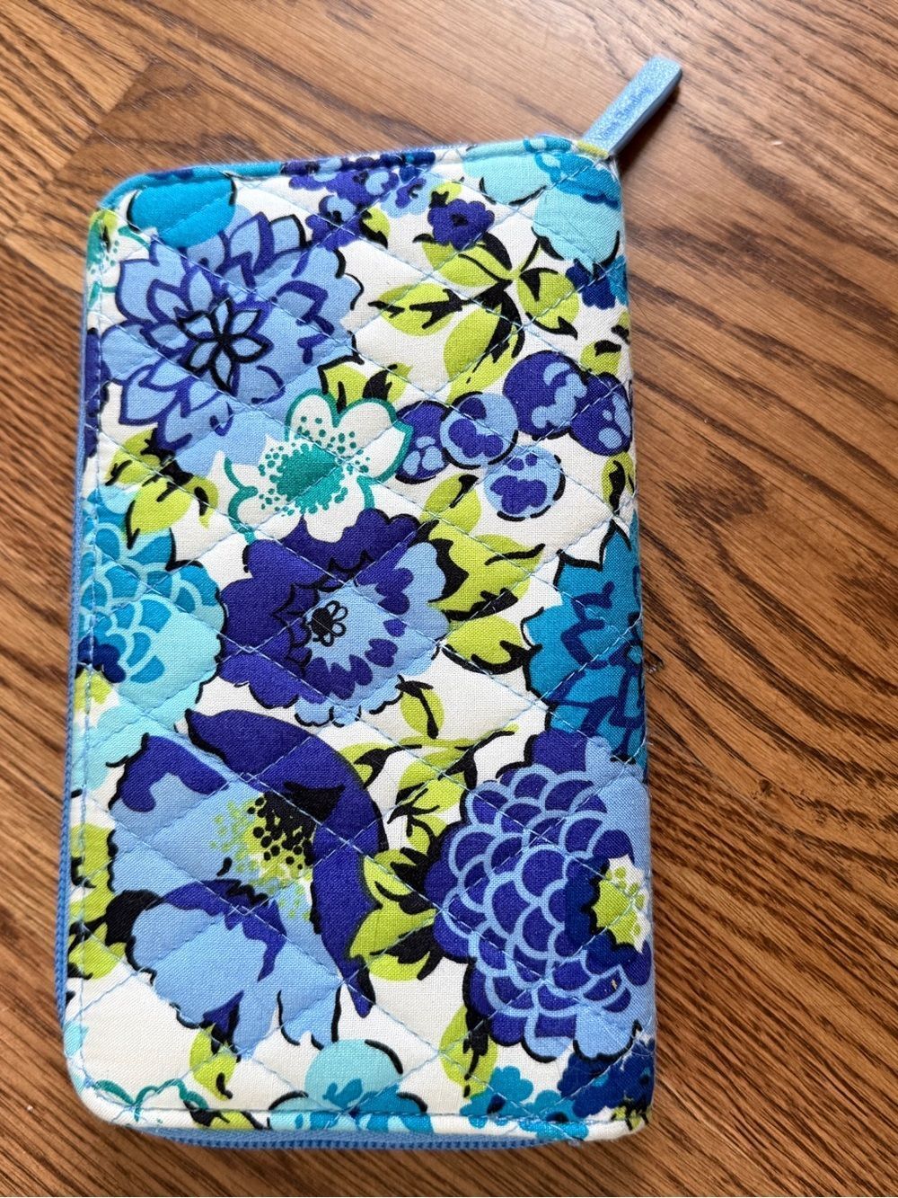 Vera Bradley Blueberry Blooms Quilted Zip Wallet - Picture 2 of 3